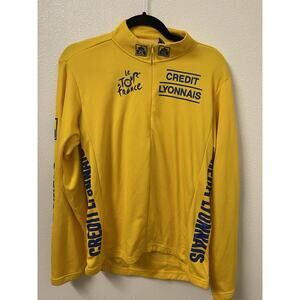 Vintage Credit Lyonnais Leaders Cycling Jersey XL Tour De France Long Sleeve